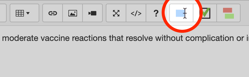 Click on button 'check selected text'